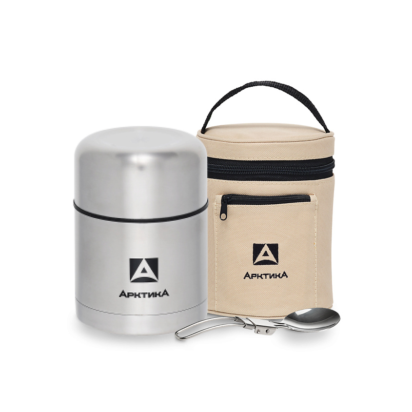 Изображение товара АРКТИКА Термос для еды 0.5 л в чехле, Серебристый