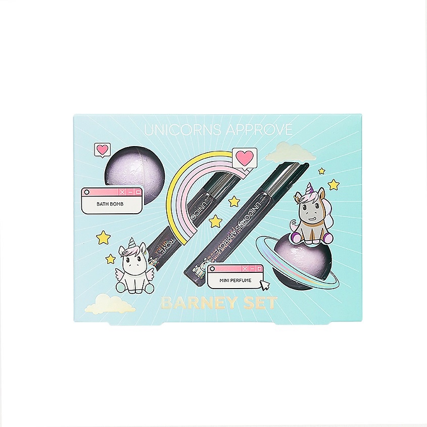 Изображение товара UNICORNS APPROVE Набор BARNEY, Туалетная вода 2х10 мл + бомбочка для ванны 2 шт.