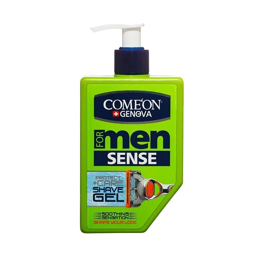 Изображение товара COME'ON Гель для бритья чувствительной кожи от раздражения, 260 мл