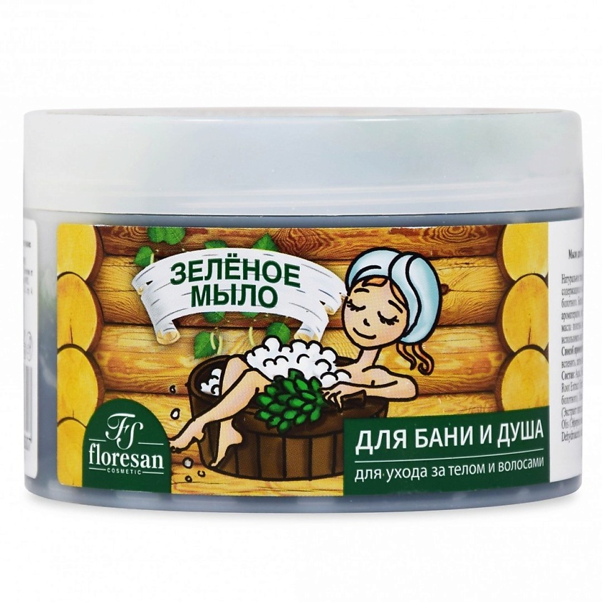 Изображение товара FLORESAN Мыло таежное для тела и волос Зеленое, 450 мл