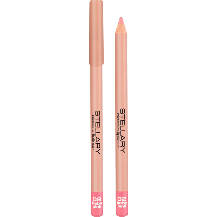 Изображение товара Карандаш для губ STELLARY Lipliner № 02 Baby Pink 1,35 г стойкий и насыщенный эффект