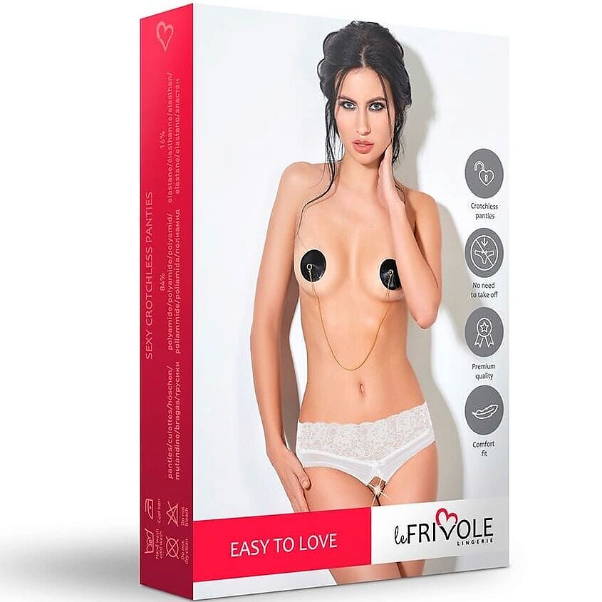 Изображение товара LE FRIVOLE Неповторимые высокие шортики с доступом и нежным кружевом Easy to love, цвет: Белый, размер: S-M