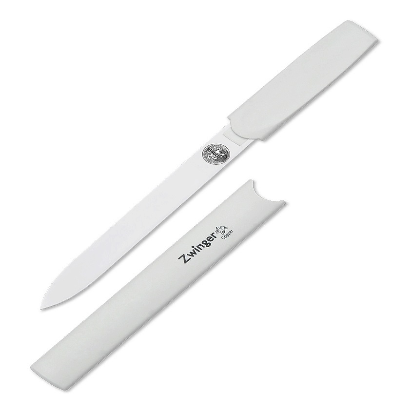 Изображение товара Пилка для ногтей стеклянная ZWINGER в пластиковом футляре, 160 мм, Белая