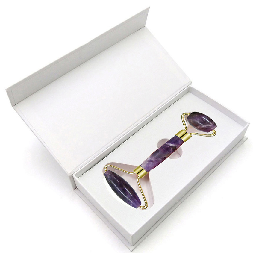 Изображение товара Массажер для лица из Аметиста с роллерами, натуральный камень, женский