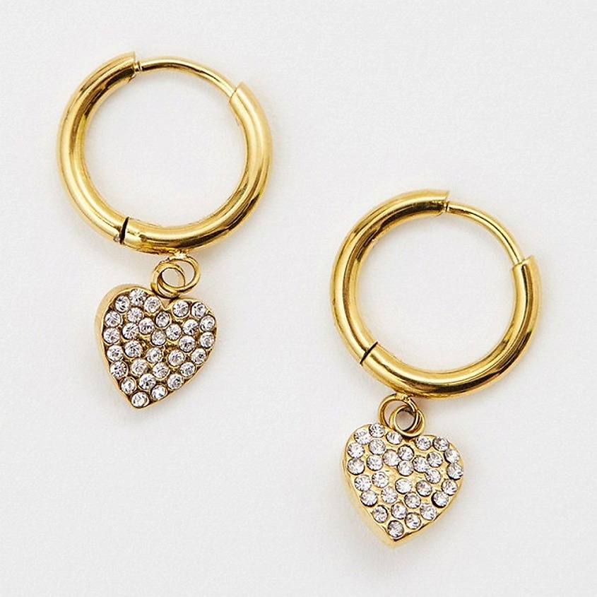 Изображение товара PABUR Серьги IRON HEART, цвет: Золотой