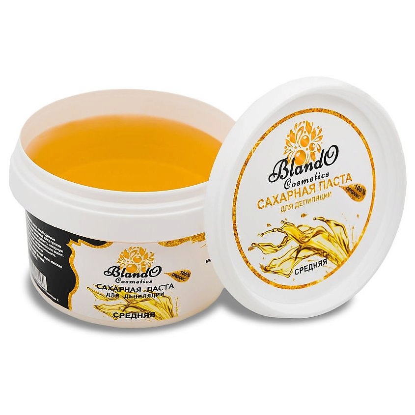 Изображение товара BLANDO COSMETICS Сахарная паста для шугаринга и для депиляции средняя, 350 г