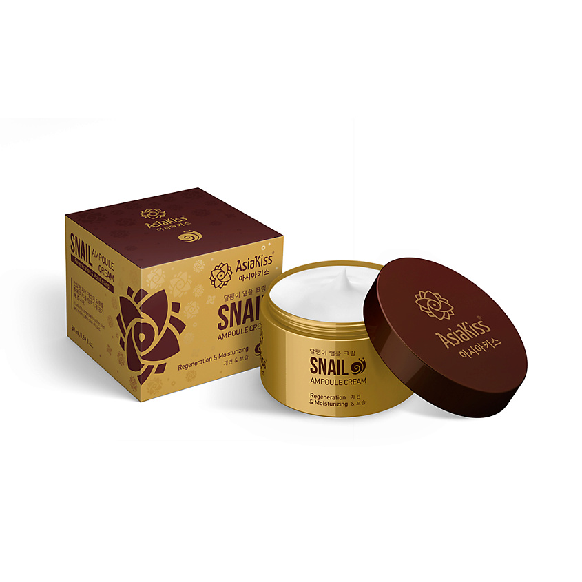 Изображение товара ASIAKISS Крем для лица ампульный с муцином улитки, 50 мл