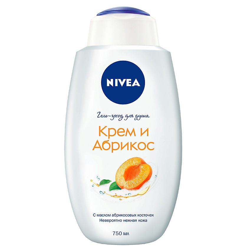 Изображение товара NIVEA Гель-уход для душа "Крем абрикос", 750 мл