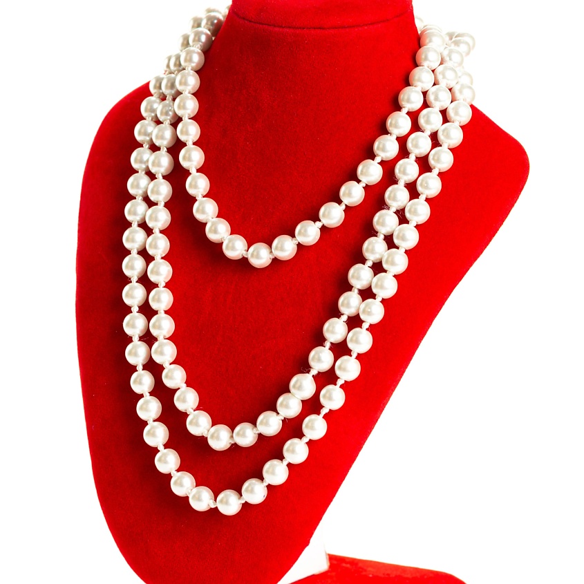 Изображение товара Длинные бусы из искусственного жемчуга AGAT-ILONA 120 см для стильных образов