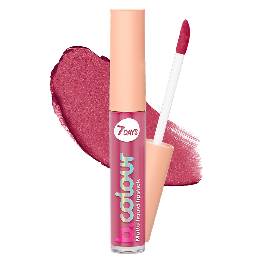 Изображение товара 7DAYS Помада для губ матовая стойкая жидкая B.COLOUR, 03 Raspberry