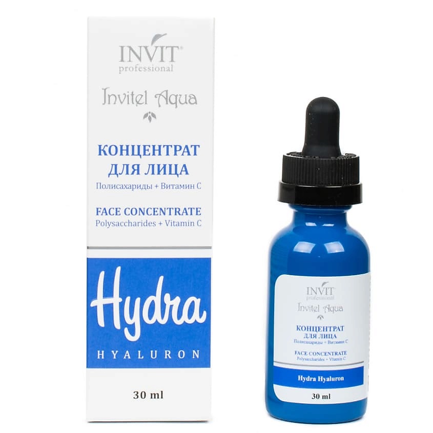 Изображение товара INVIT Сыворотка-концентрат увлажняющая от морщин для лица «Invitel Aqua», 30 мл