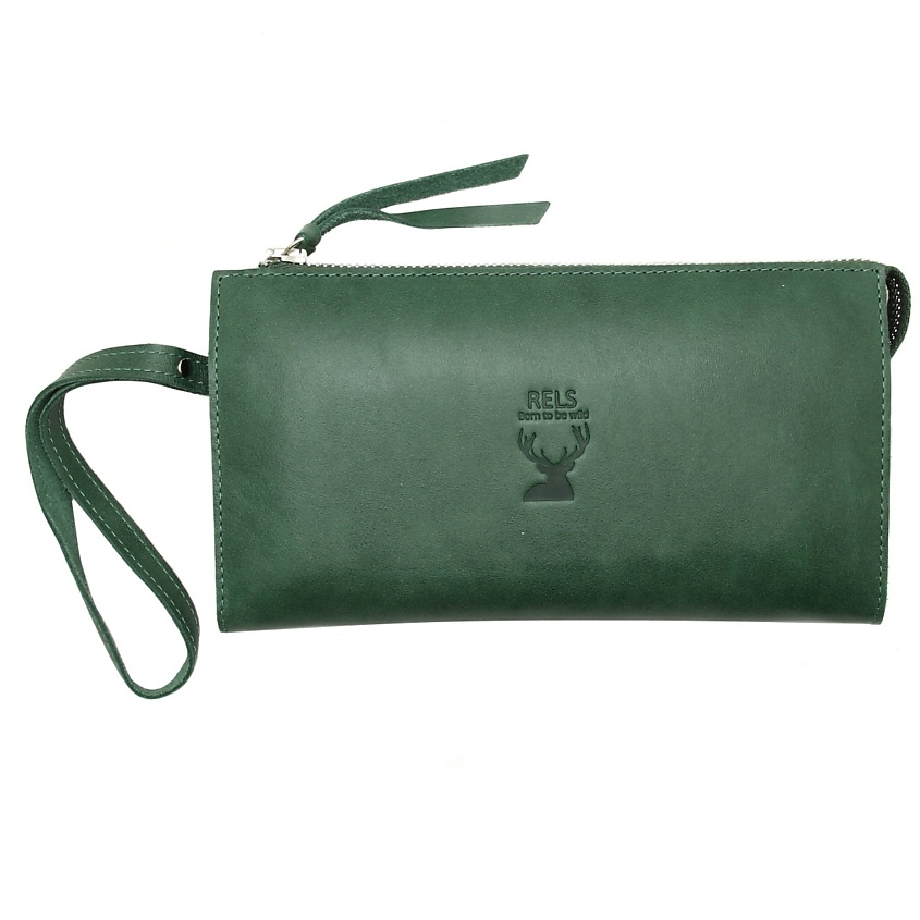 Изображение товара Релс Горизонтальное портмоне Delta Wild Зеленый из натуральной кожи для женщин