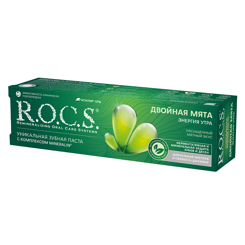 Изображение товара R.O.C.S. Зубная паста ДВОЙНАЯ МЯТА, 91 мл