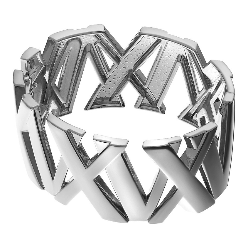 Изображение товара UVI JEWELLERY Жесткий широкий серебристый браслет, цвет: Серебряный, размер: 18