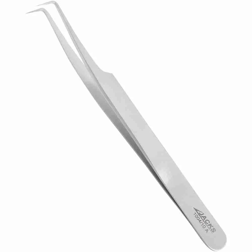Изображение товара Пинцет для наращивания ресниц JACKS.BEAUTY из нержавеющей стали, серый