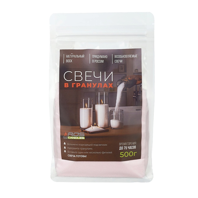 Изображение товара ROSCANDLES Насыпные свечи восковые, Розовый
