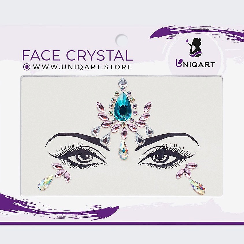 Изображение товара Кристаллы для лица и тела UNIQART Богиня Востока 1 шт. многоразовые украшения для фестивалей и фото