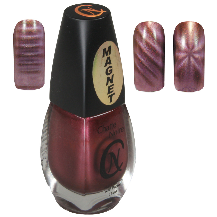 Изображение товара CHATTE NOIRE Лак для ногтей Магнитный, тон 452 сиренево-серебристый, 15 цвет