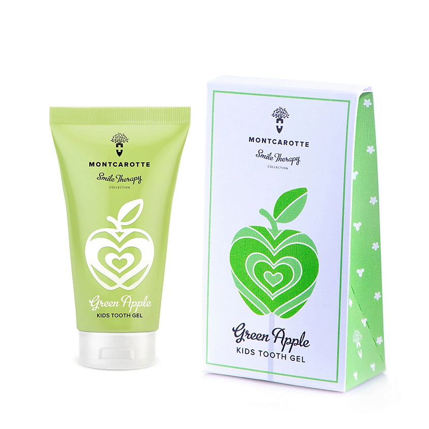 Изображение товара MONTCAROTTE Детская зубная паста-гель Зеленое Яблоко, 30 мл