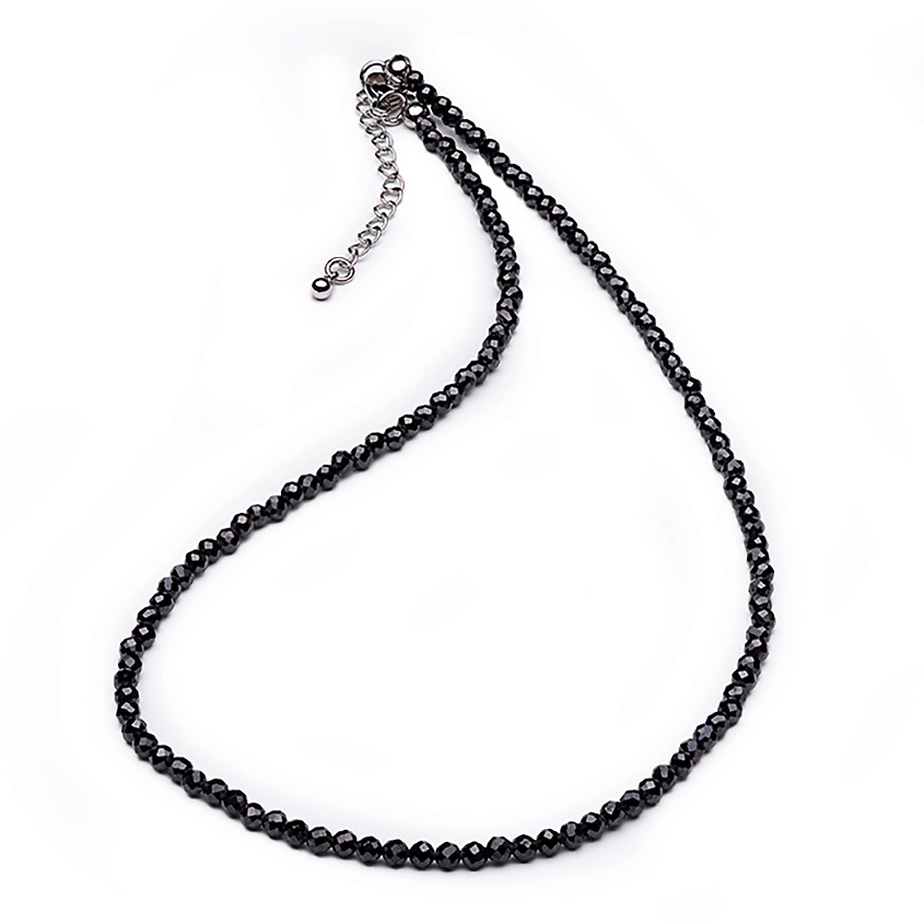 Изображение товара MILETTA Чокер блестящий циркон черный на шею из натуральных камней, цвет: Черный