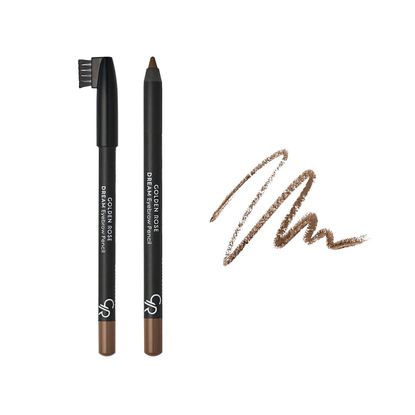 Изображение товара Карандаш DREAM EYEBROW №308 для бровей от GOLDEN ROSE с щеточкой и мягкой текстурой