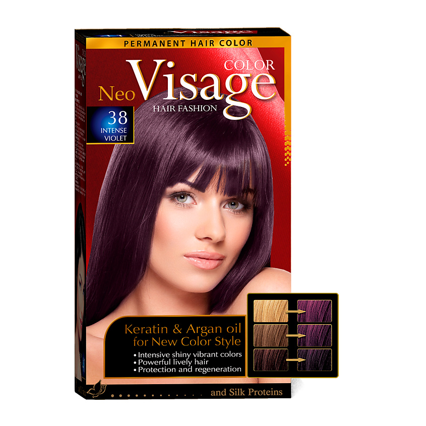 Изображение товара Краска для волос VISAGE COLOR HAIR FASHION Темно-пепельно русый 12 стойкое окрашивание