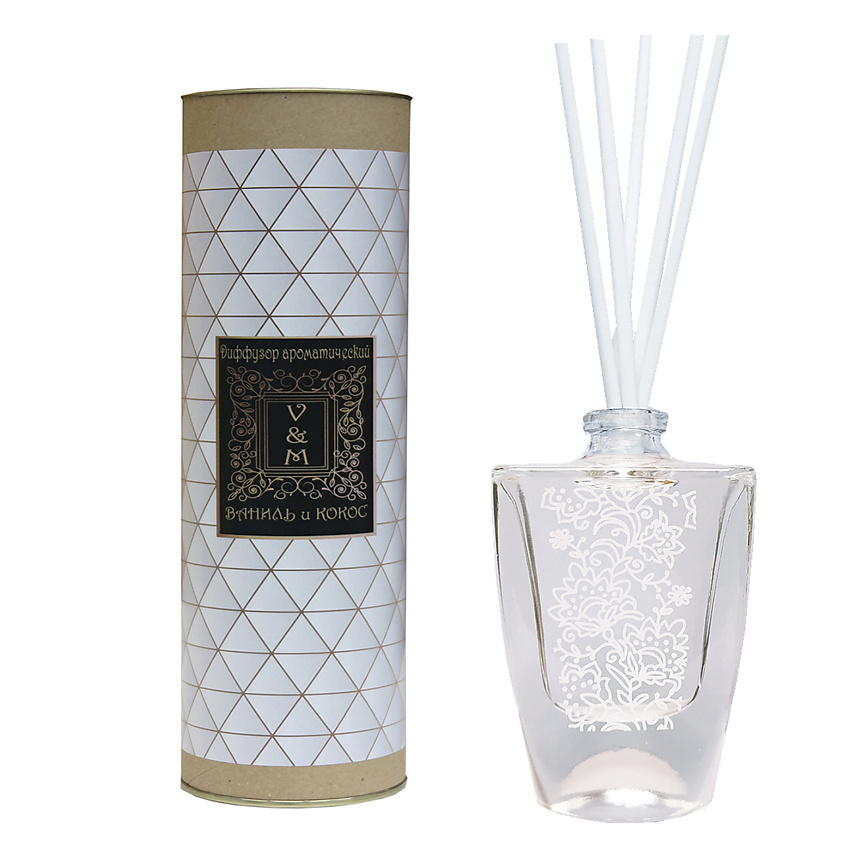 Изображение товара Ароматический диффузор VAN&MUN Ваниль и Кокос 45 мл с палочками для дома и офиса