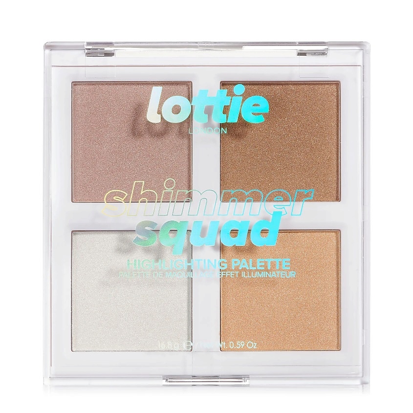 Изображение товара Палетка хайлайтеров Shimmer Squad LOTTIE LONDON 16,8 г for face glow