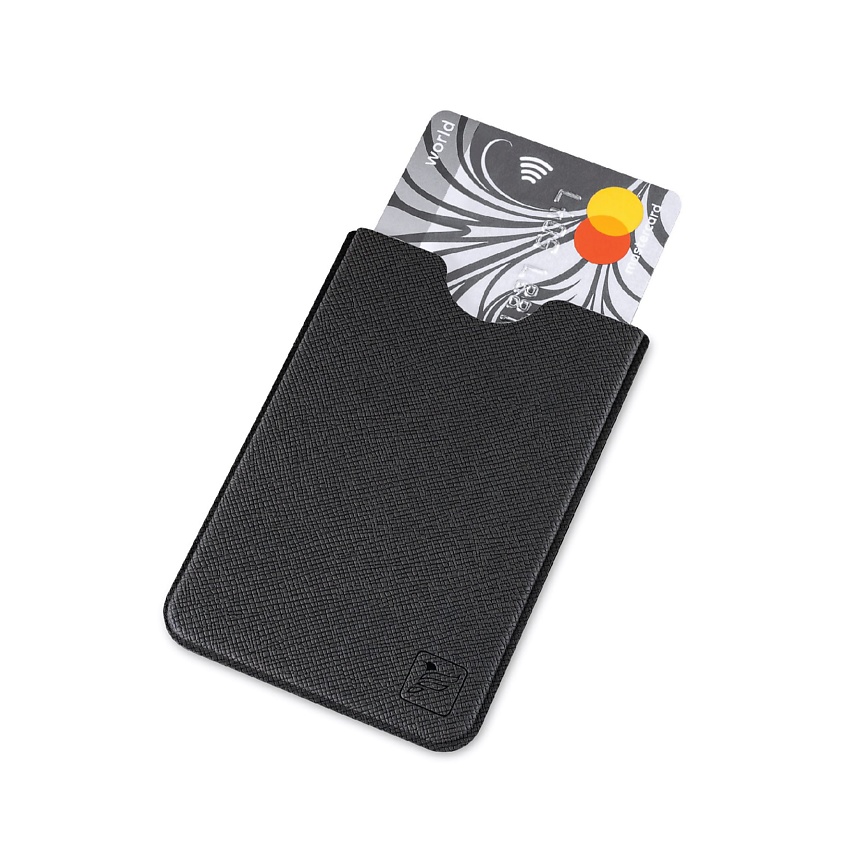 Изображение товара FLEXPOCKET Чехол из экокожи для пластиковой карты с её защитой от считывания, цвет: Черный