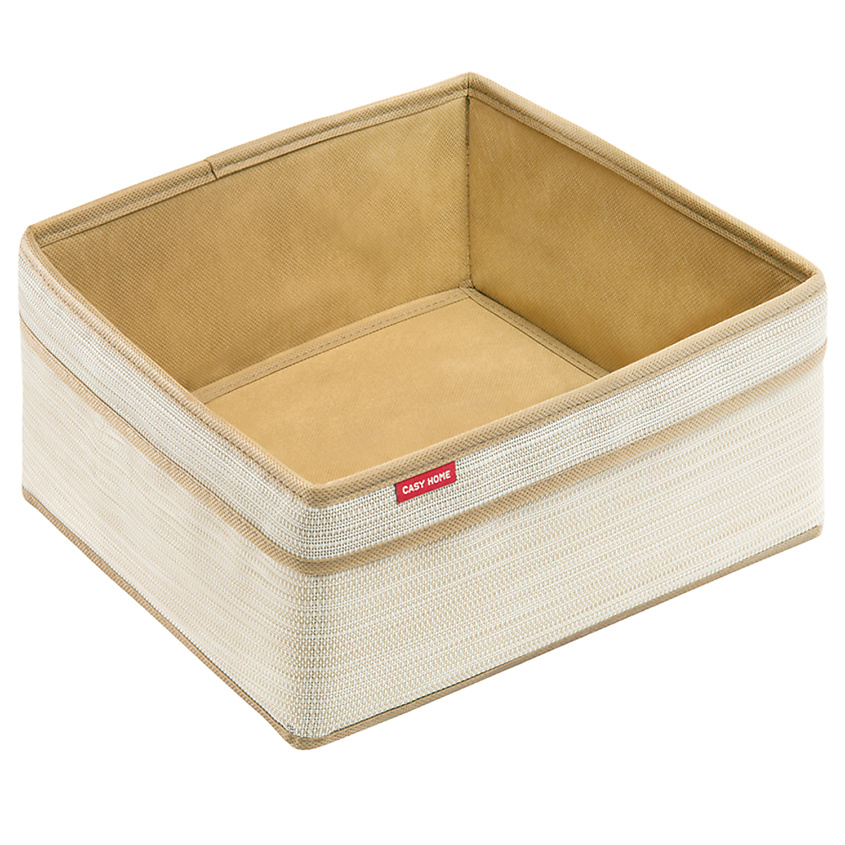 Изображение товара Корзина для хранения с ручками ВА-063 30х30х14 см бежевый стильное решение