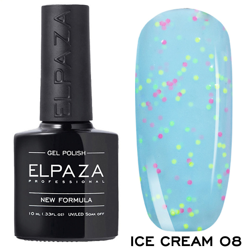 Изображение товара ELPAZA PROFESSIONAL Гель-лак для ногтей ICE CREAM, 008