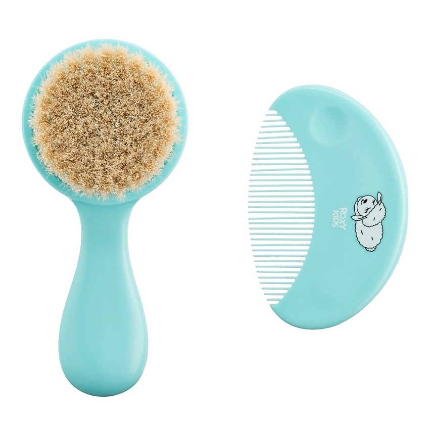 Изображение товара ROXY KIDS Набор мягкая расческа-щетка и гребешок, Голубой