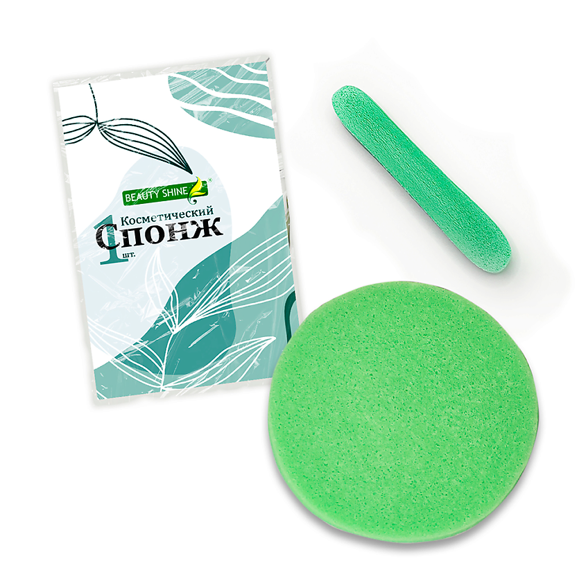 Изображение товара BEAUTY SHINE Спонж для умывания, Зеленый