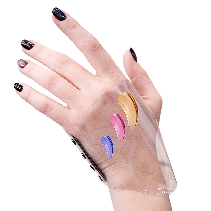 Изображение товара VLASOVA JULIA Палитра для визажиста для смешивания косметики для левшей размер L, браслет палитра визажиста для левшей черный размер L -1 шт, пакет -1 шт