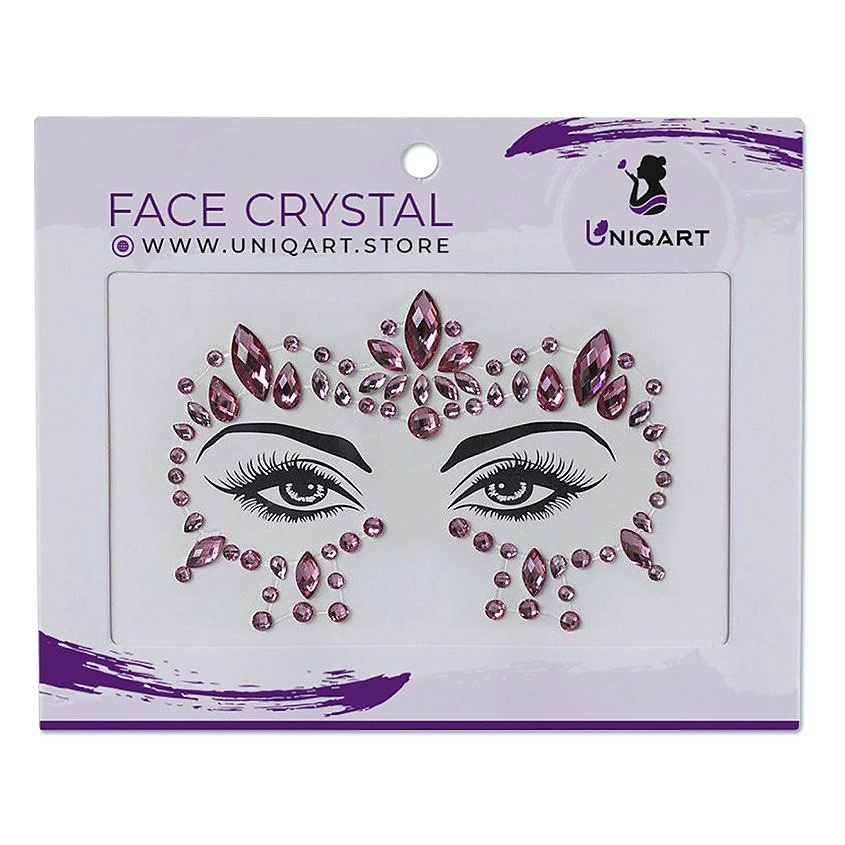 Изображение товара UNIQART Кристаллы для лица UNIQART "Розовый бриллиант", 1 шт.