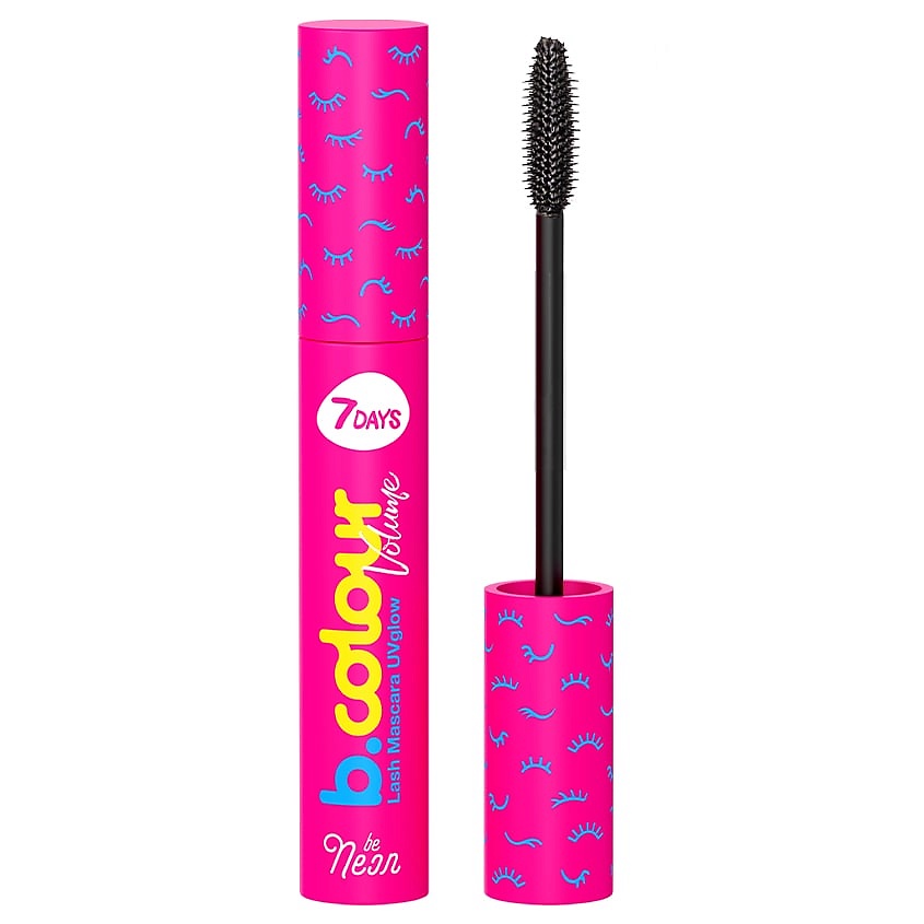 Изображение товара 7DAYS Тушь для ресниц B.COLOUR UVglow водостойкая удлиняющая объемная