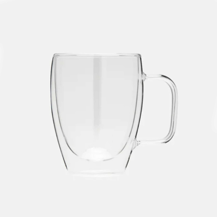 Изображение товара KIMBERLY Кружка с двойными стенками (квадратная ручка), 350 мл, Прозрачный