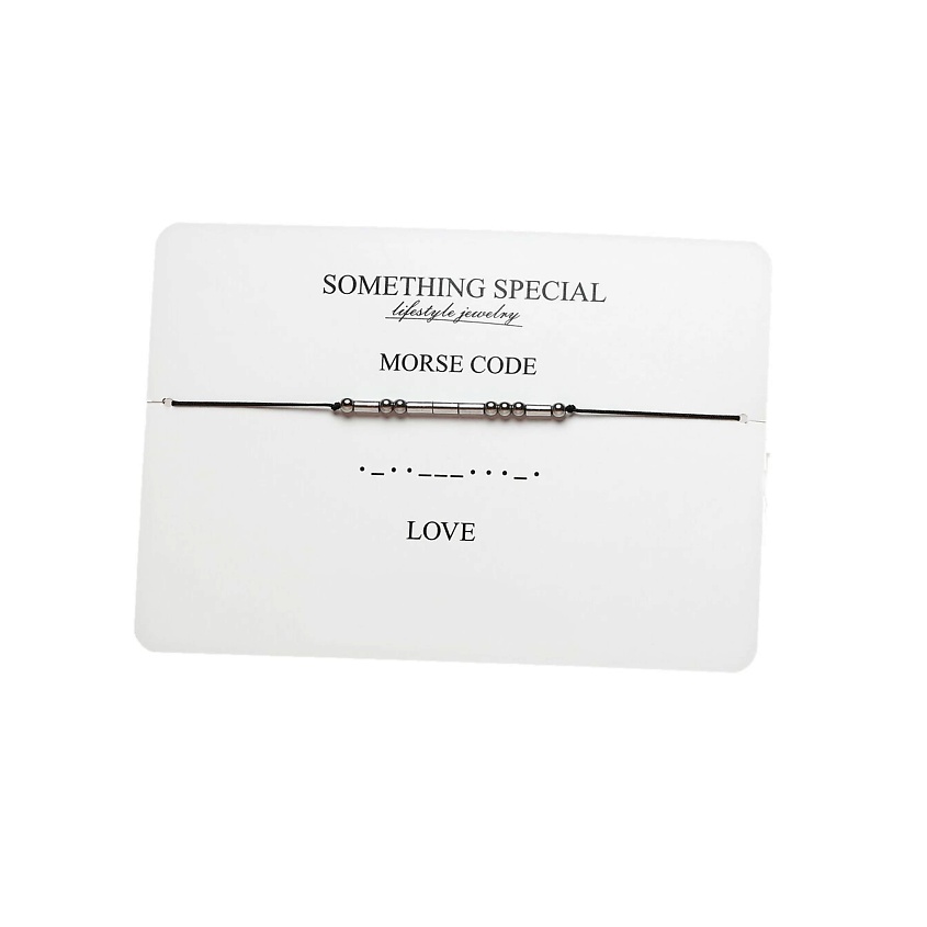 Изображение товара SOMETHING SPECIAL LIFESTYLE JEWELRY Браслет MorseCode «Love» (Любовь), цвет: Черный, размер: 18
