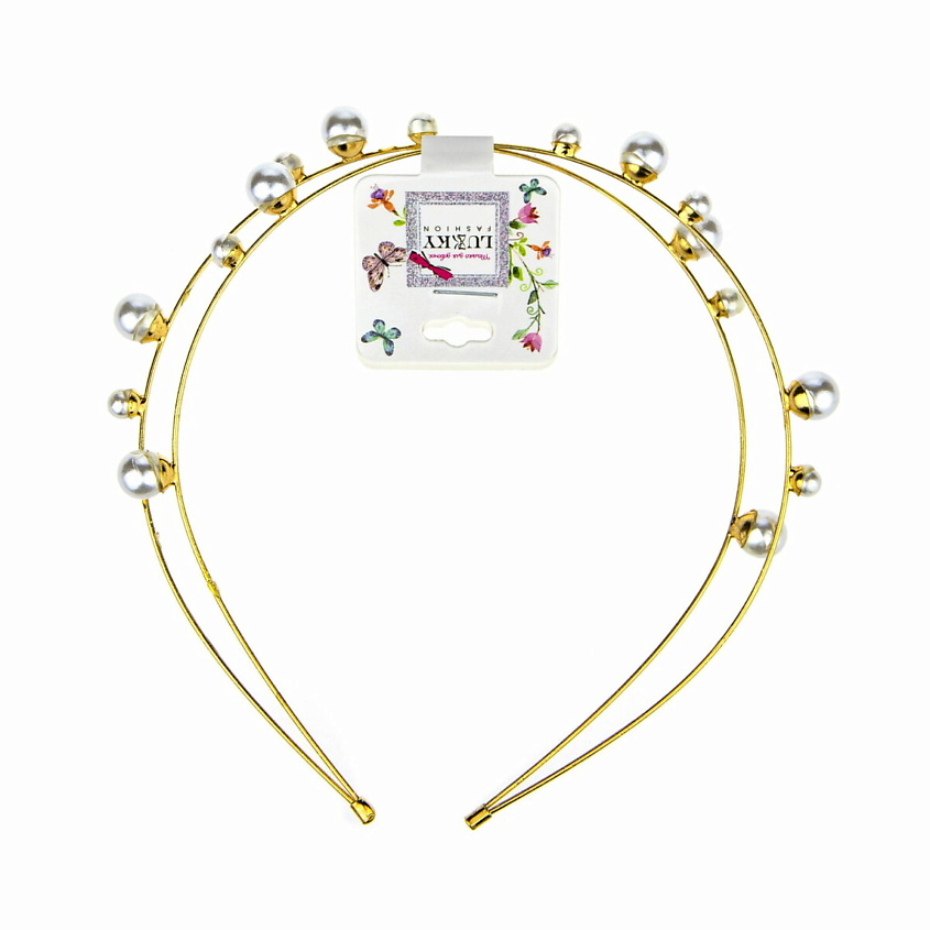 Изображение товара LUKKY Ободок для волос с жемчужинами, Золотой