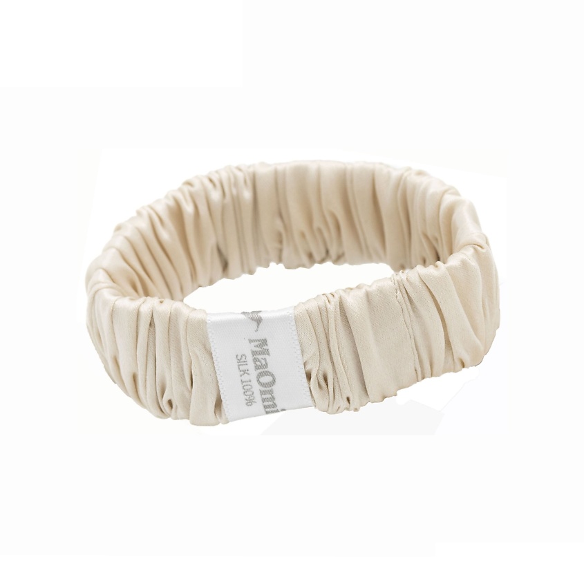 Изображение товара MAOMI Резинка для волос из натурального шёлка "UNO-10", Бежевый