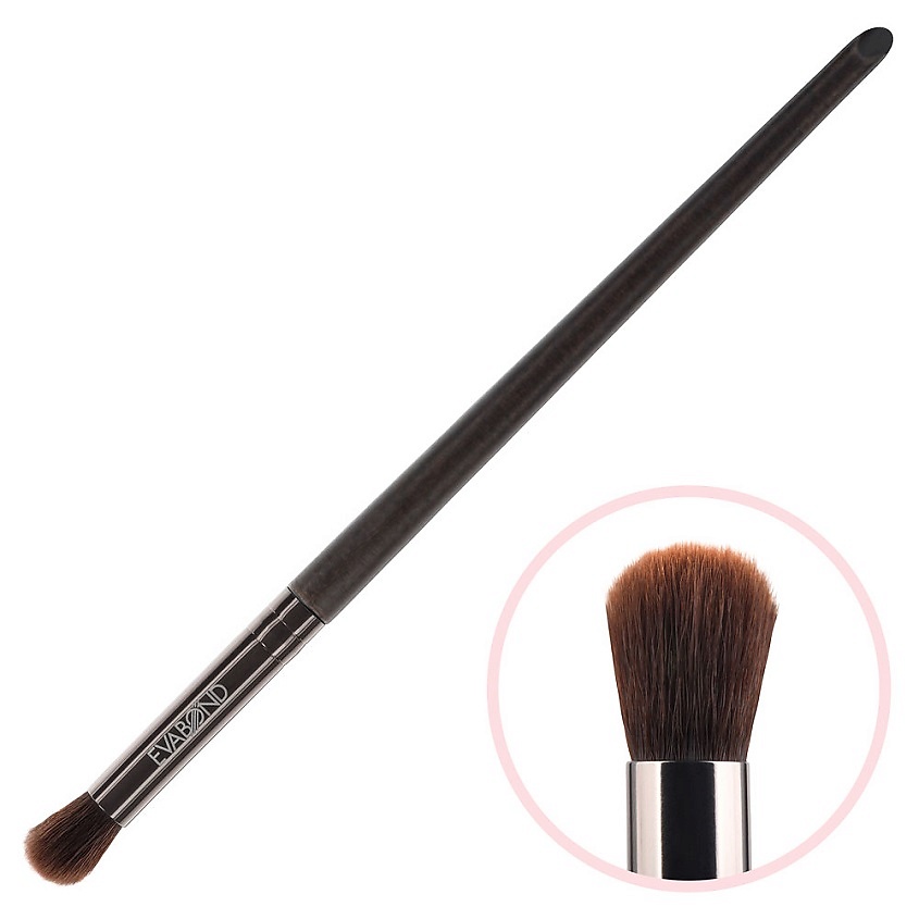 Изображение товара EVABOND Кисть макияжная для теней круглая большая, Черный, 1шт