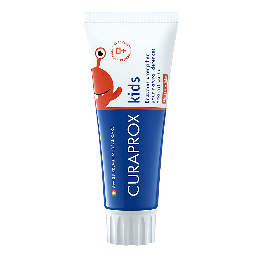 Изображение товара CURAPROX Зубная паста Kids Zero, клубника, цвет: Белый