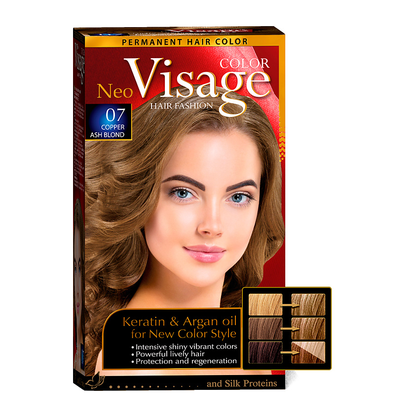 Изображение товара VISAGE COLOR HAIR FASHION Краска для волос Тёмно-пепельно русый Dark Ash Blond 12, Золотисто-пепельно русый
