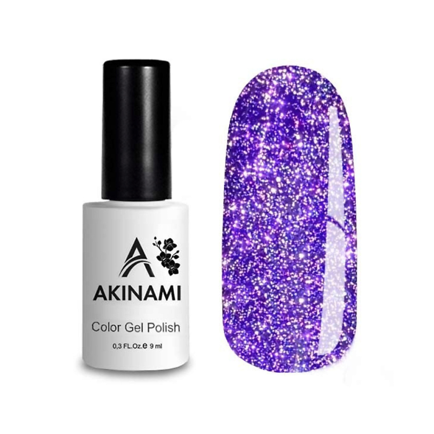 Изображение товара AKINAMI Лаковое покрытие Гель-лак светоотражающий с блестками Holiday, Holiday 7, 9 цвет