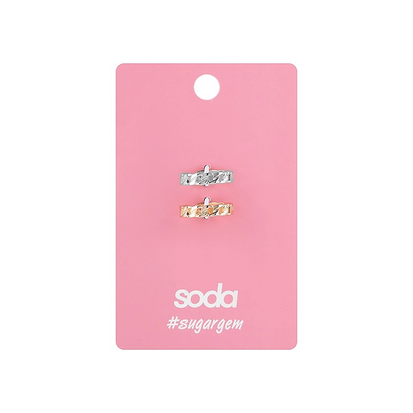 Изображение товара SODA Набор колец GOLD AND SILVER COLOR для стильного образа