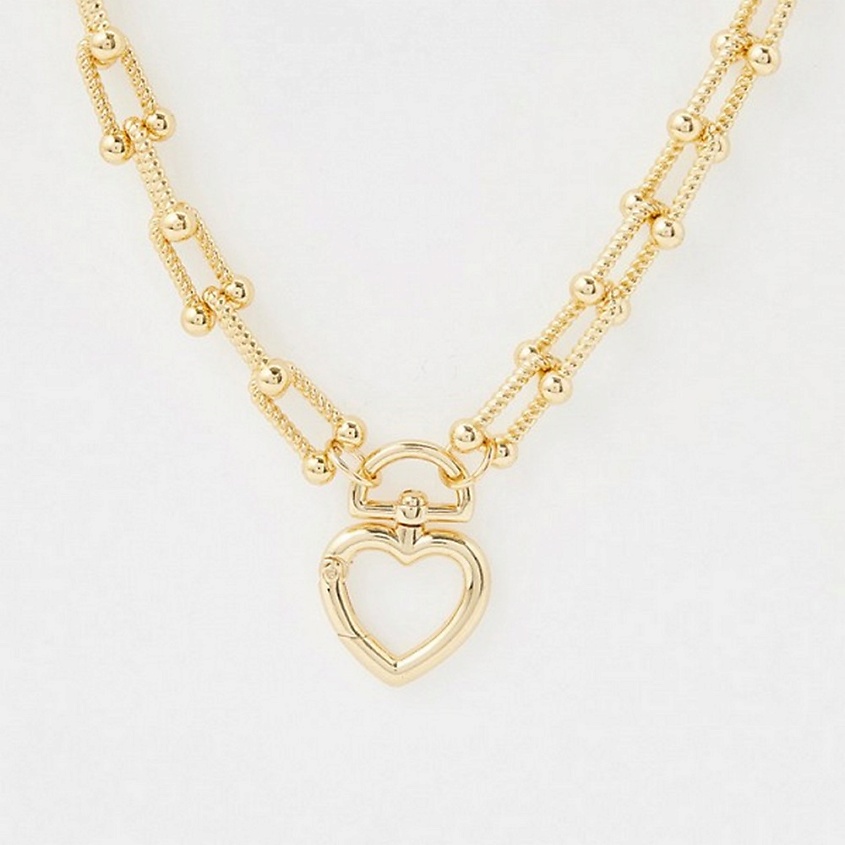 Изображение товара PABUR Колье TWO OF HEART золотой стильное украшение для женщин