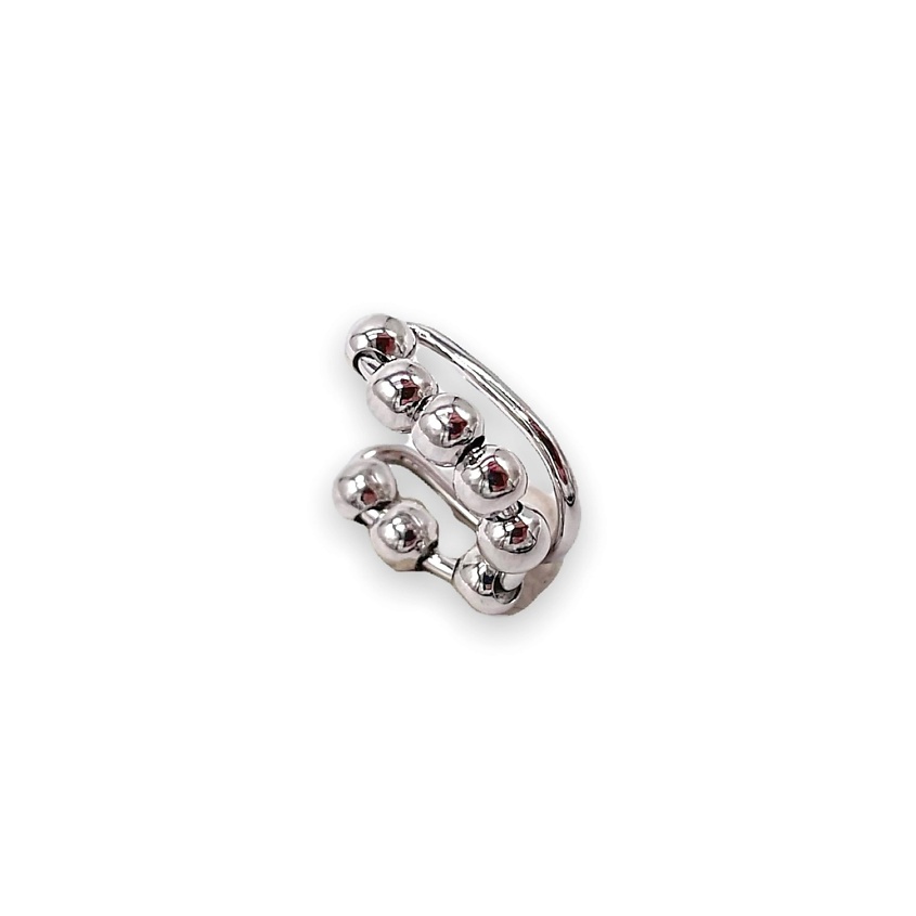 Изображение товара Серьги-кафф с бусинами в серебряном цвете FROMOSTINA.K Кафф Бусинки