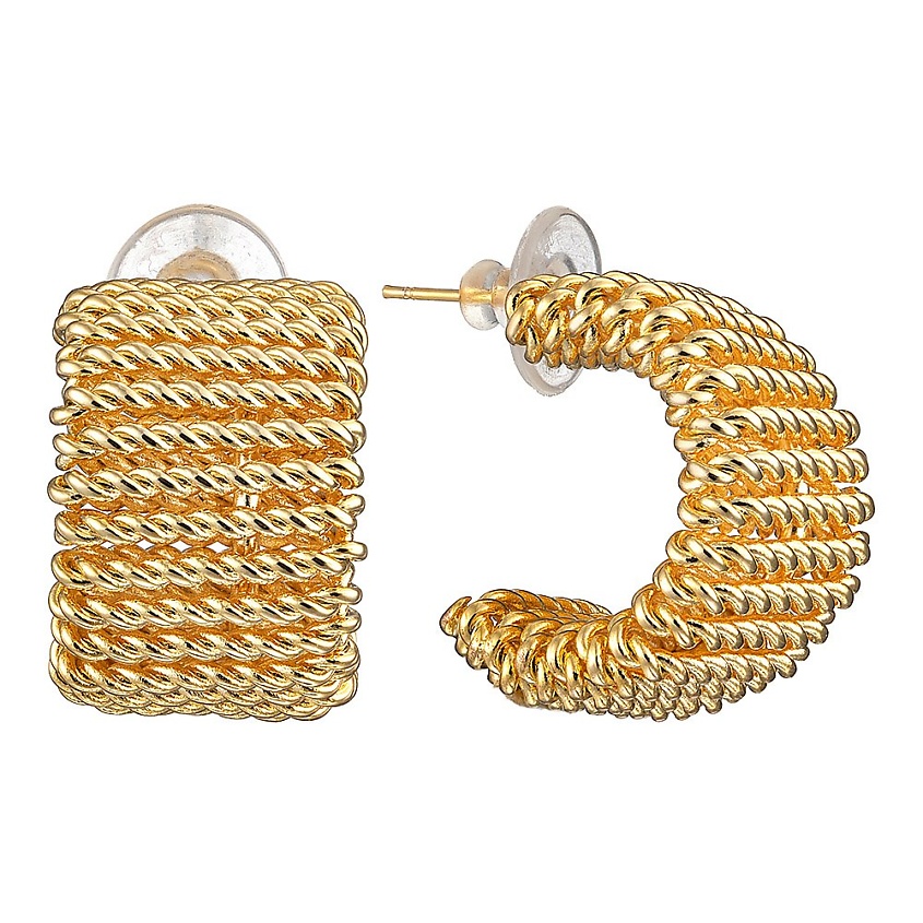 Изображение товара UVI JEWELLERY Золотистые серьги с имитацией трикотажа, золотой