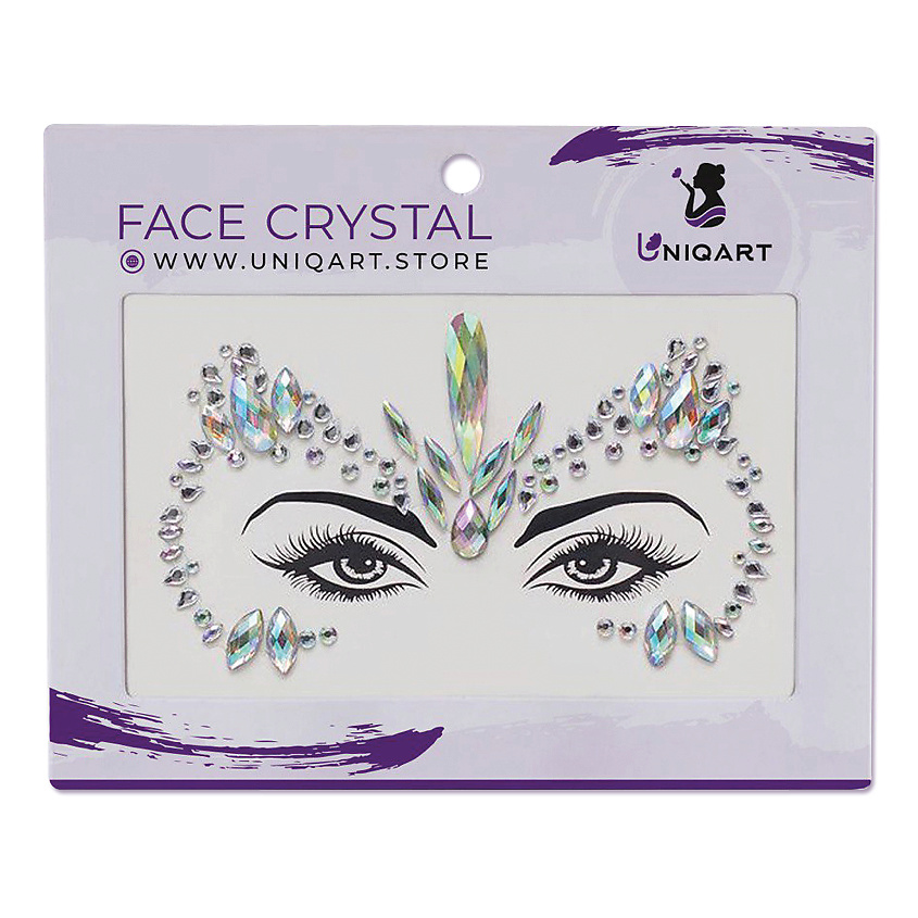 Изображение товара Кристаллы для лица UNIQART Сказочная принцесса 1 шт. универсальное украшение для макияжа и тела