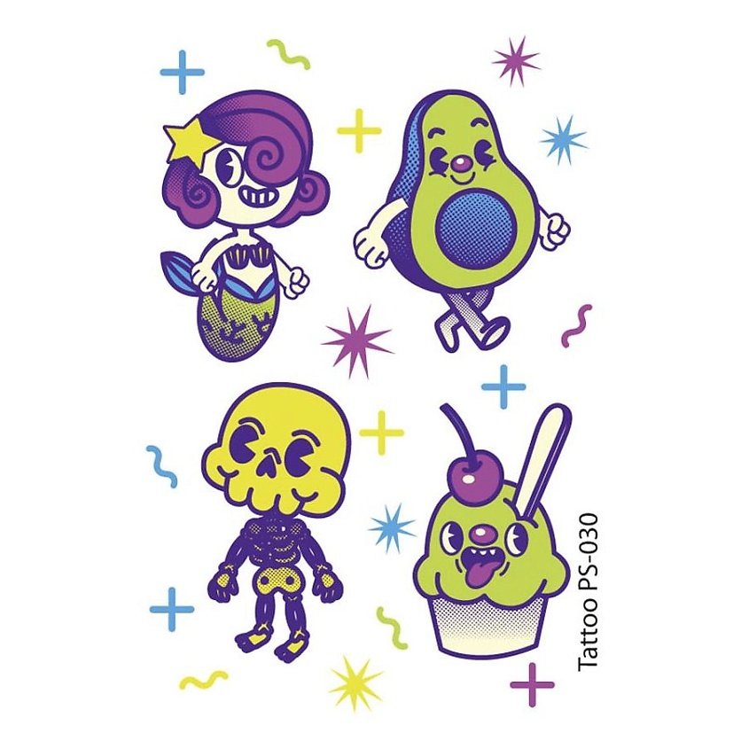 Изображение товара Временная переводная татуировка Полисфера PS-030 10х7 см гипоаллергенная эксклюзивная флеш-тату